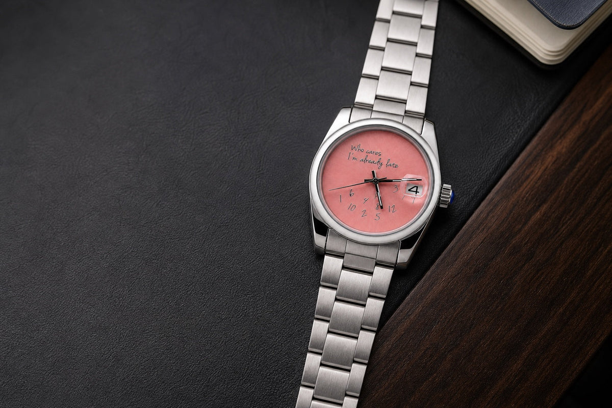 Ombré Noir I'm Already Late Watches collection editorial campaign