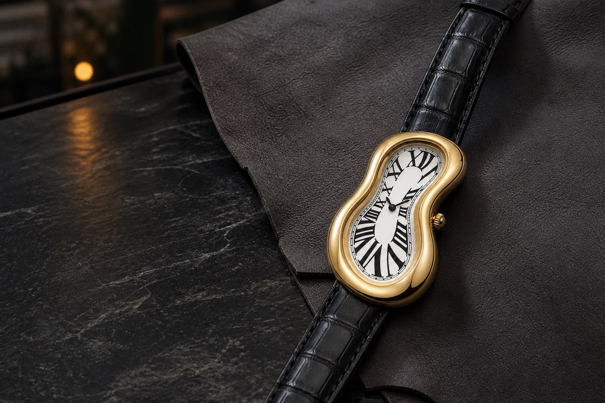 Ombré Noir Warped Watches collection editorial campaign