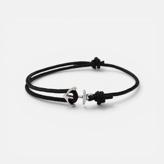 Old Money Anchor Bracelet by Ombré Noir black variant
