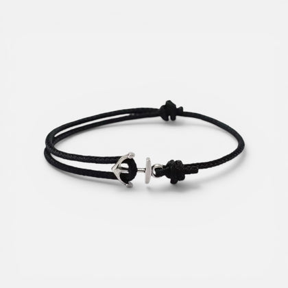 Old Money Anchor Bracelet by Ombré Noir black variant