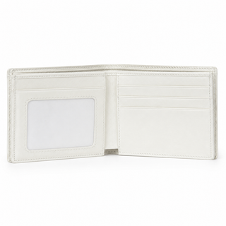Aegis Himalayan Crocodile Wallet leather interior on white
