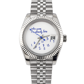 Already Late Steel Automatic Watch — front view