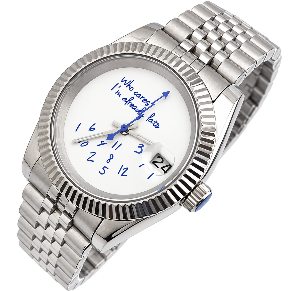 Already Late Steel Automatic Watch — construction detail
