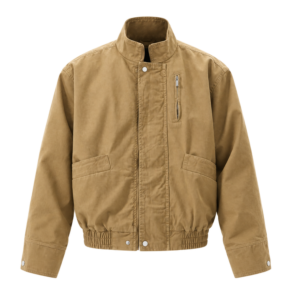Altitude Stand-Collar Bomber — khaki front view