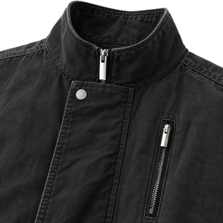 Altitude Stand-Collar Bomber — black construction detail