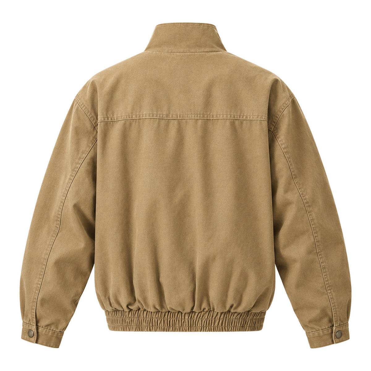 Altitude Stand-Collar Bomber — khaki rear view