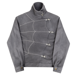 Arachné Clasp Jacket — grey front view