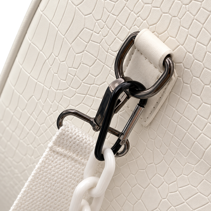 Cadence Embossed Duffle — construction detail