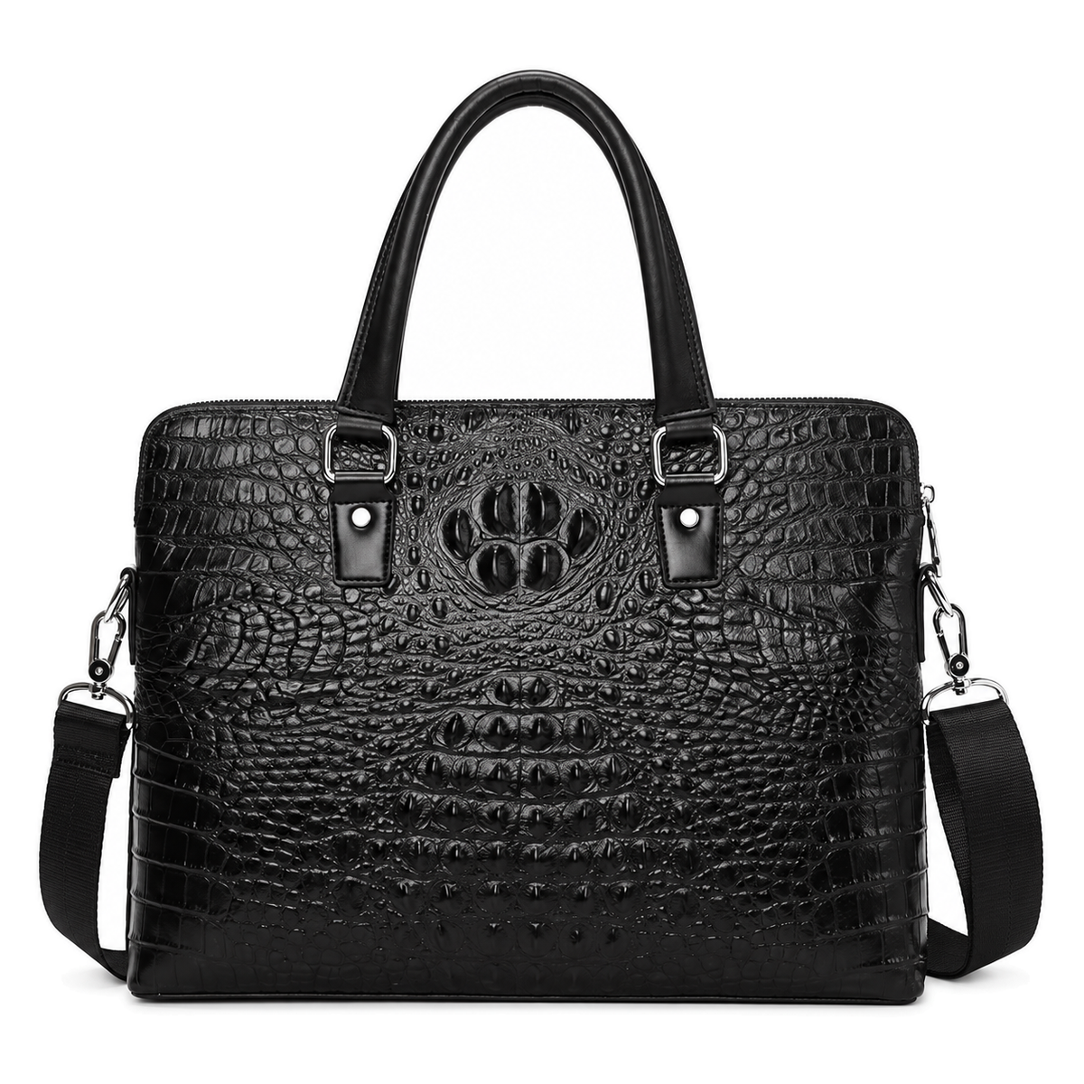 Caiman Relief Briefcase — front view