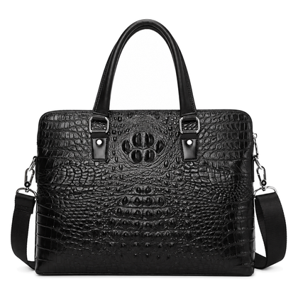 Caiman Relief Briefcase — front view