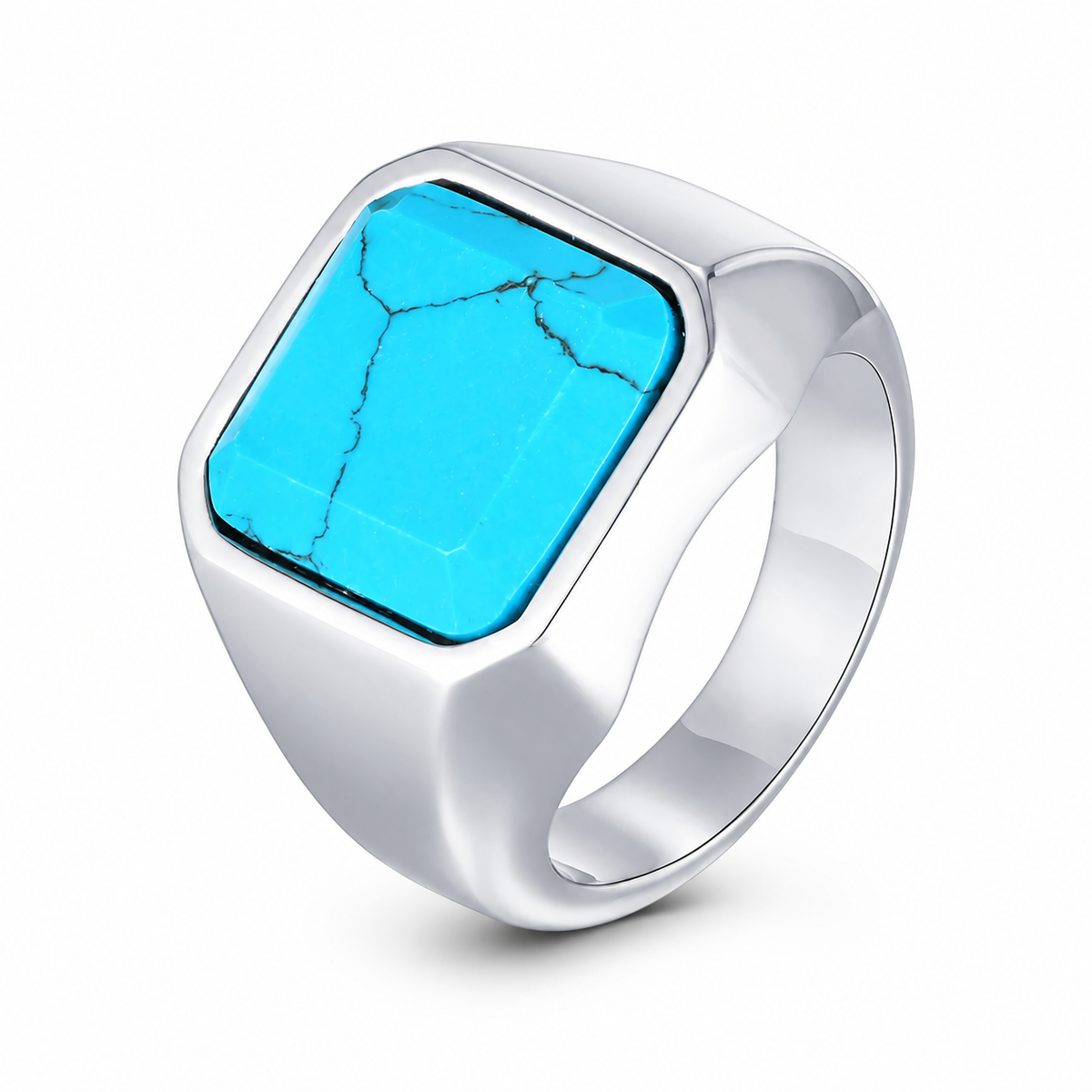 Cairn Turquoise Signet Ring — front
