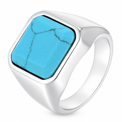 Cairn Turquoise Signet Ring — detail