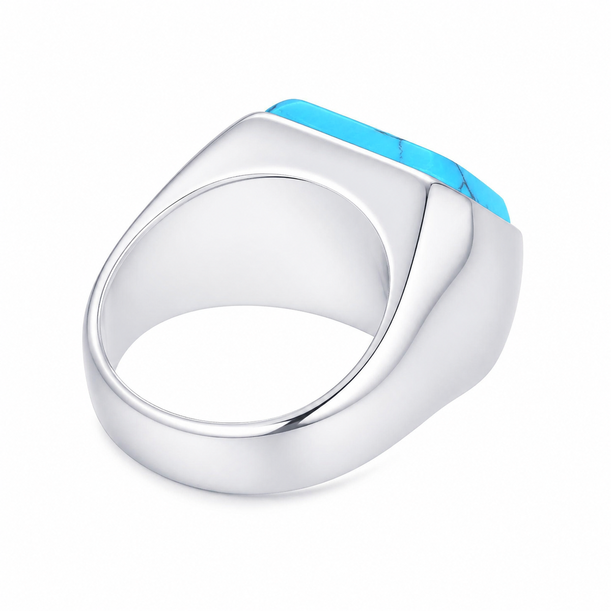 Cairn Turquoise Signet Ring — back