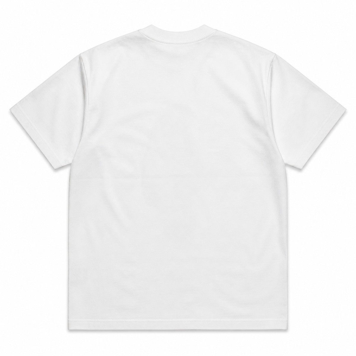 Cipher Blanc Heavyweight T-Shirt back view on white