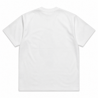 Cipher Blanc Heavyweight T-Shirt back view on white