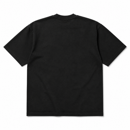 Cipher Noir Heavyweight T-Shirt back view on white