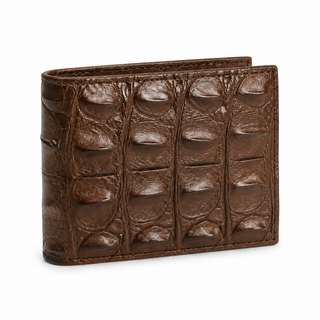 Citadel Crocodile Wallet brown front view on white