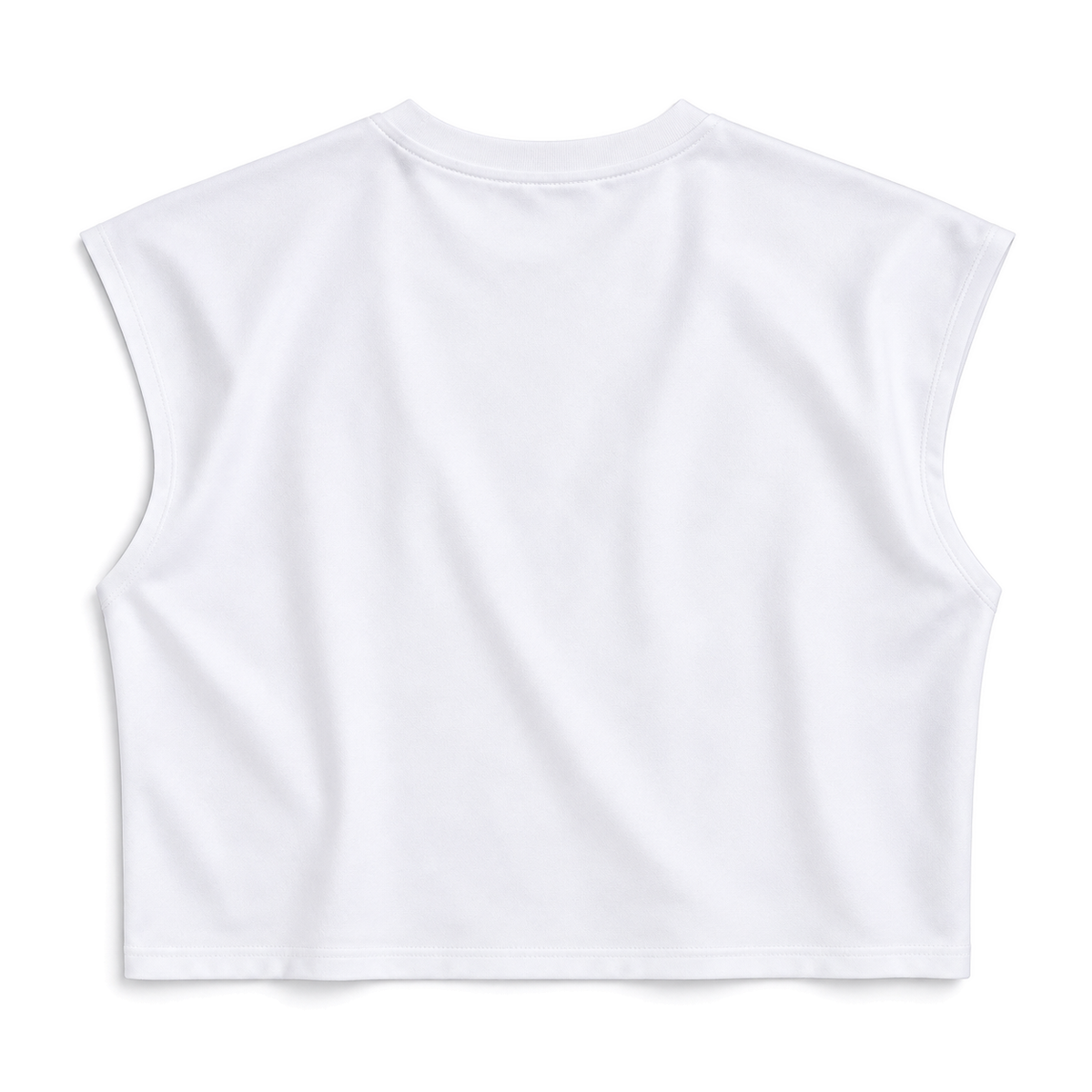 Contour Cropped Tank — white rear view