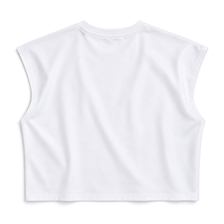 Contour Cropped Tank — white rear view