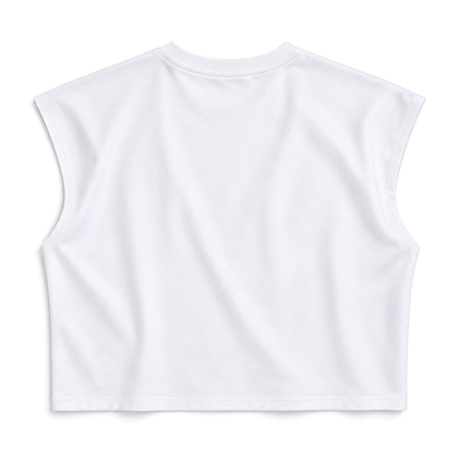 Contour Cropped Tank — white rear view