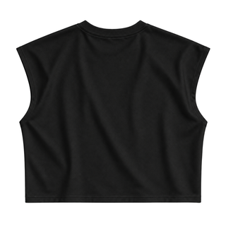 Contour Cropped Tank — black rear view