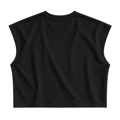 Contour Cropped Tank — black rear view