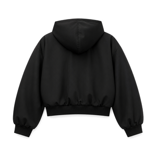 Counterform Noir Reversible Hoodie, black back studio view