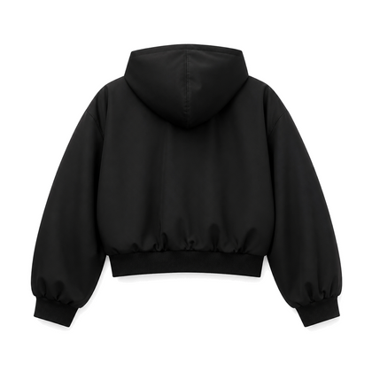 Counterform Noir Reversible Hoodie, black back studio view