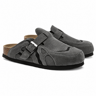 Drift Panel Clogs — Charcoal, front view