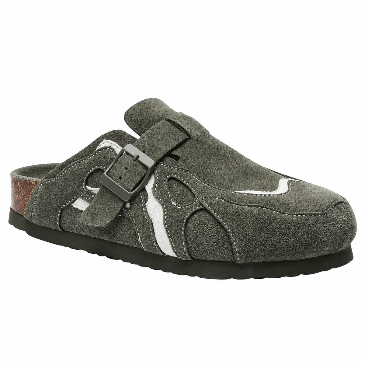 Drift Panel Clogs — Olive, detail view