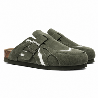 Drift Panel Clogs — Olive, front view