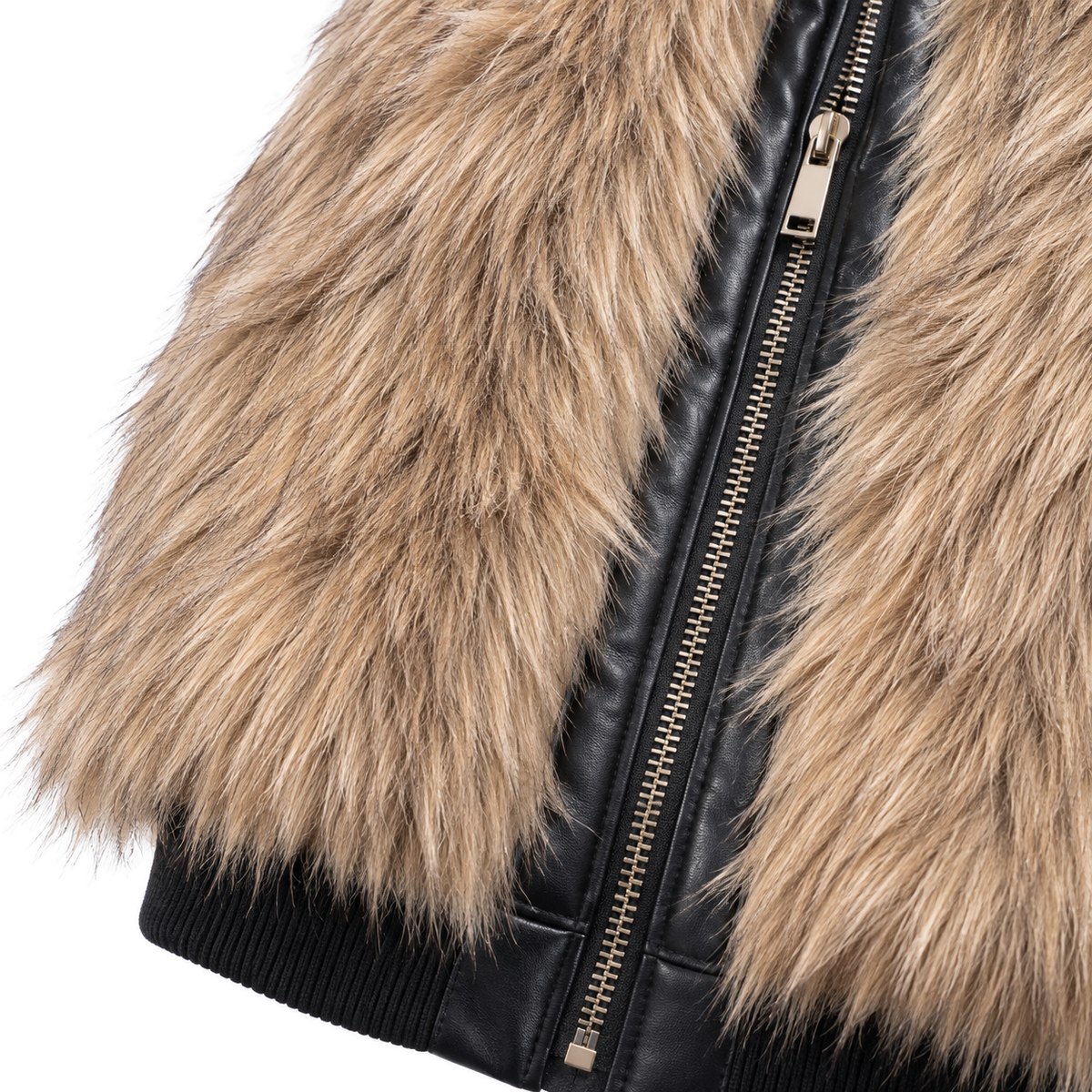 Dune Reversible Hooded Jacket — tan construction detail