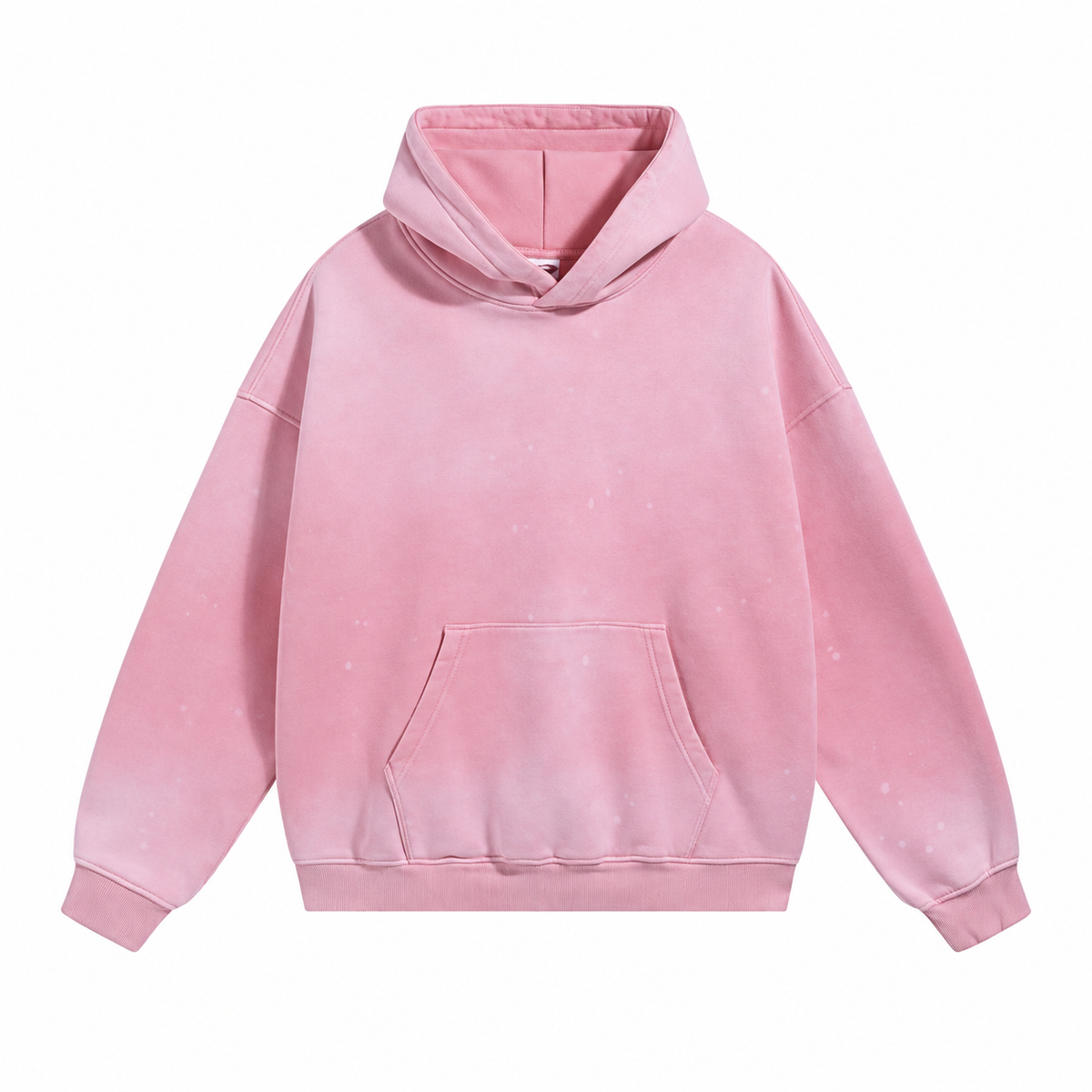 Fresco Washed Hoodies in Pink / Splatter, front view