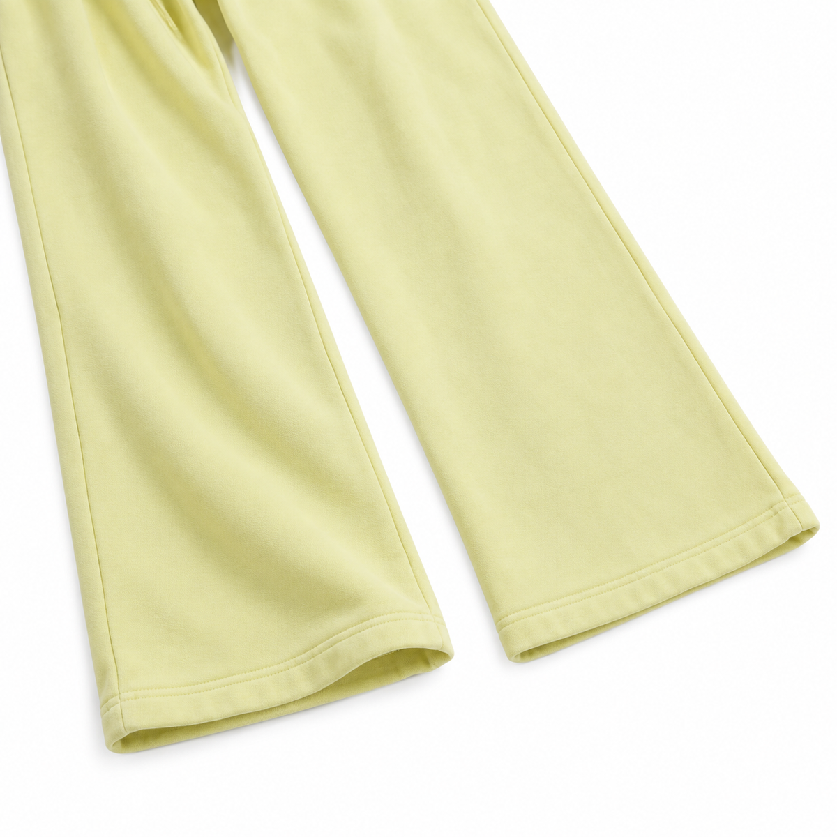 Fresco Washed Wide-Leg Sweatpants in Yellow, alternate detail close-up