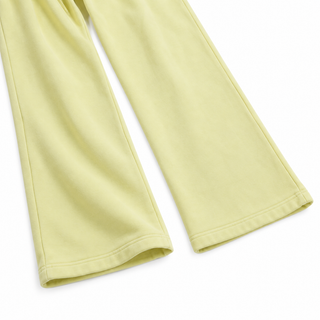 Fresco Washed Wide-Leg Sweatpants in Yellow, alternate detail close-up