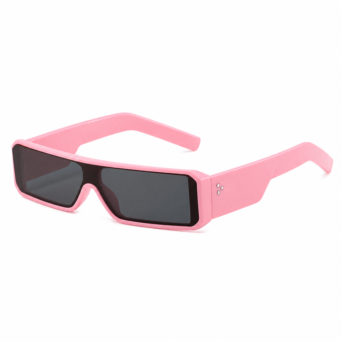 Linea Rivet Sunglasses — Pink / Grey Lens, front view