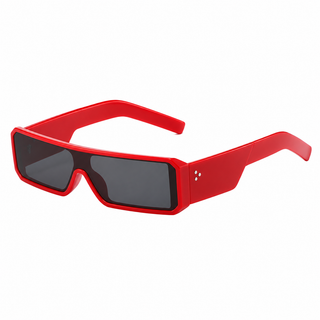 Linea Rivet Sunglasses — Red / Grey Lens, front view