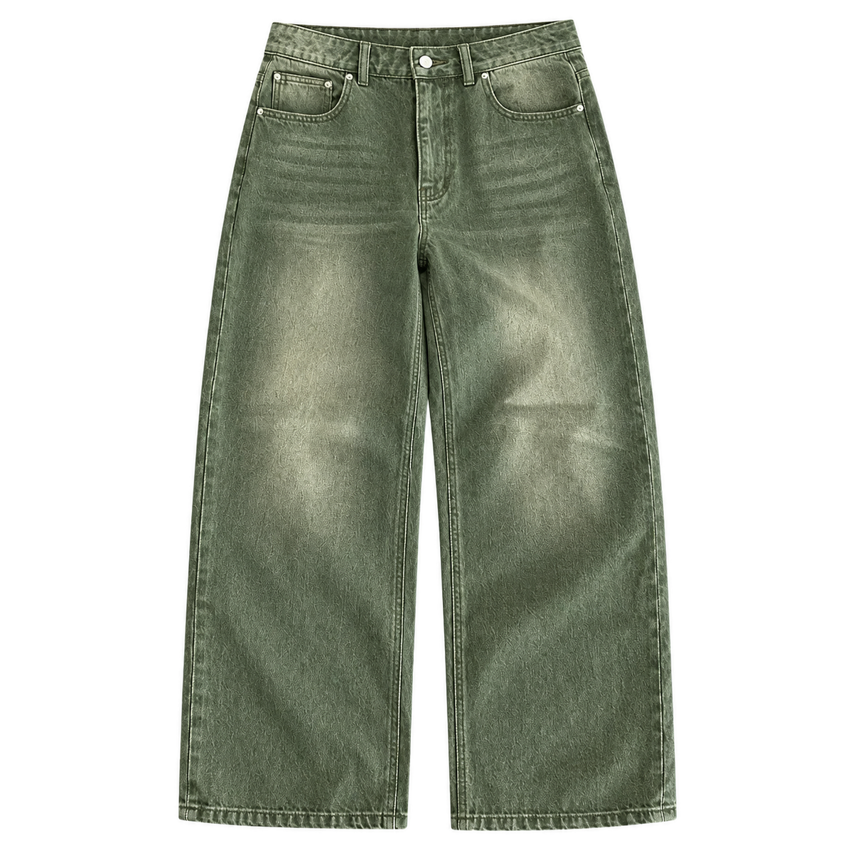 Matcha Wide-Leg Jeans — front view