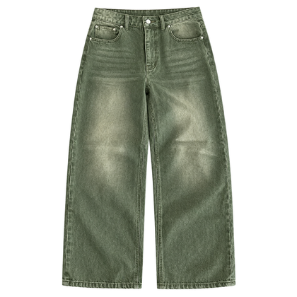 Matcha Wide-Leg Jeans — front view