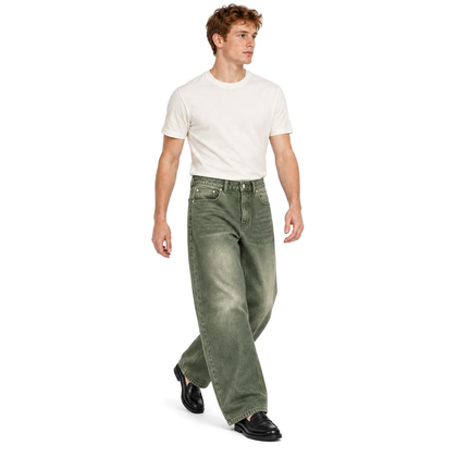 Matcha Wide-Leg Jeans — full-body model view