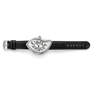 Melting Muse Silver — full watch with open strap and buckle