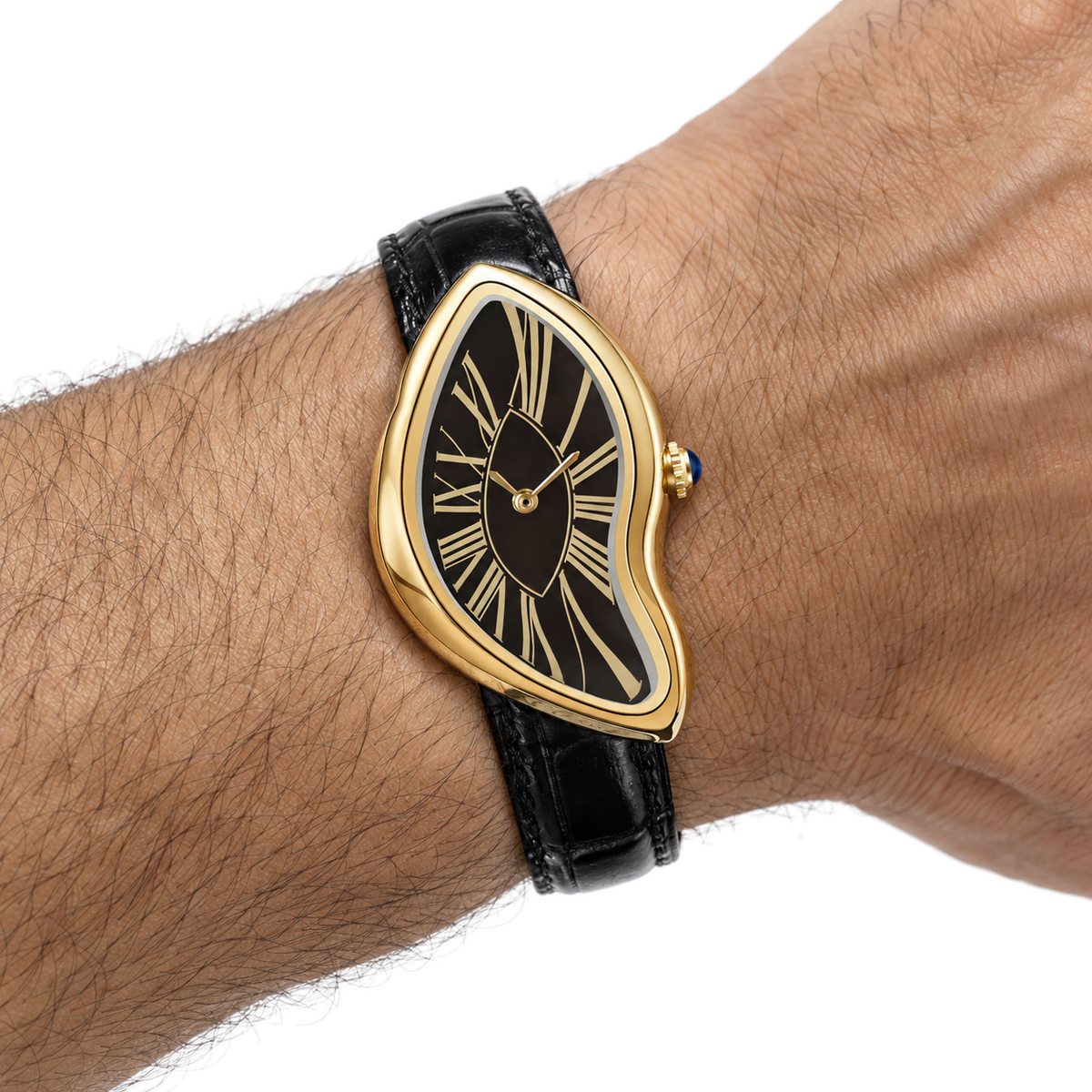 Melting Oblique Black Gold — wrist