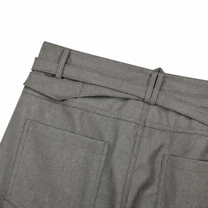 Arc Wide-Leg Pleated Trousers — detail
