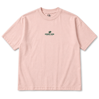 Hôtel des Palmes Graphic Tee in Salmon, front view with small matching chest print