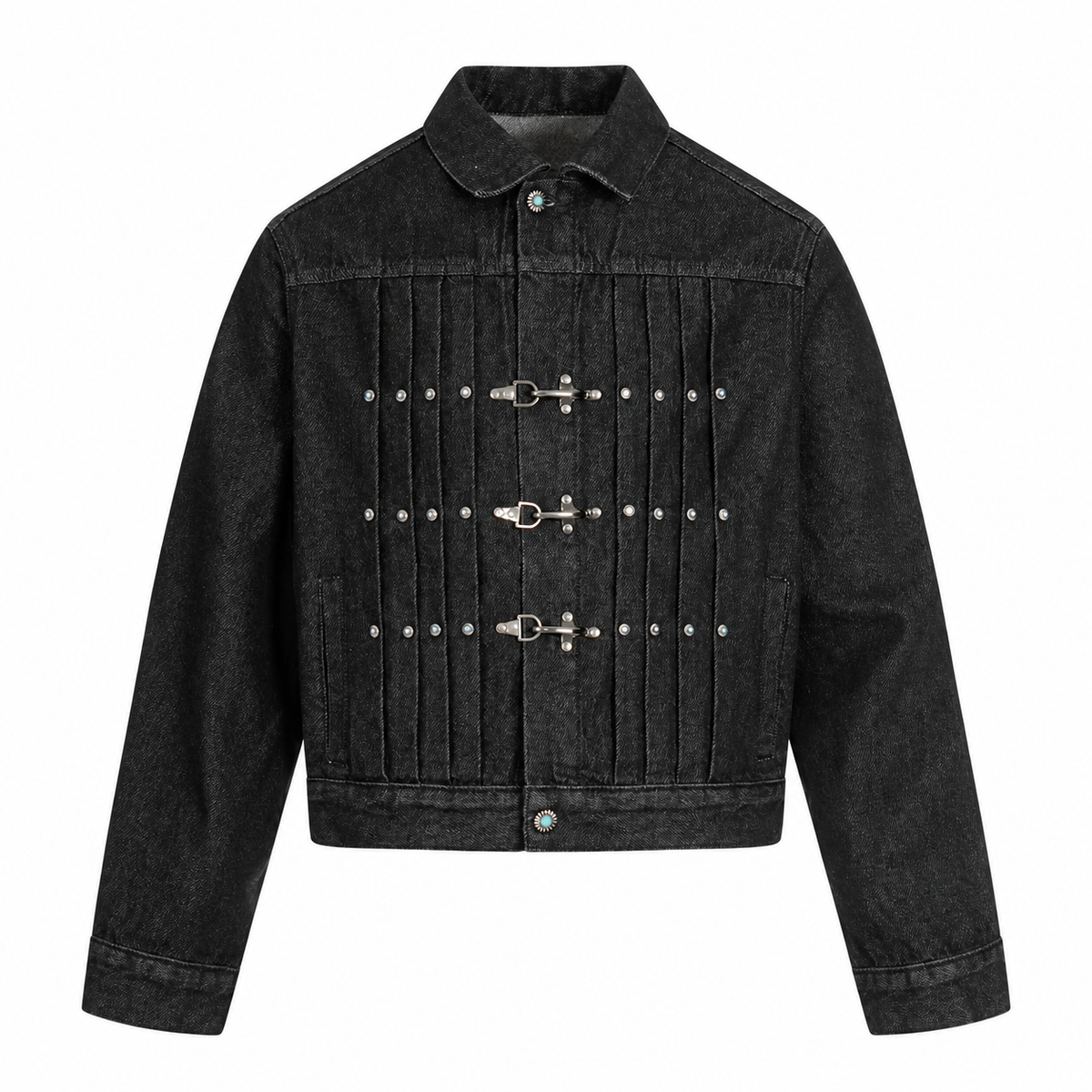 Latch Buckle Denim Jacket — front