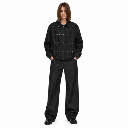 Latch Buckle Denim Jacket — model