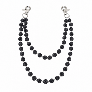 Prism Beaded Jean Chain in Black, front view