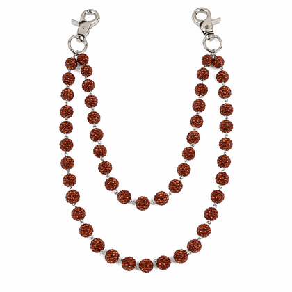 Prism Beaded Jean Chain in Coffee, front view