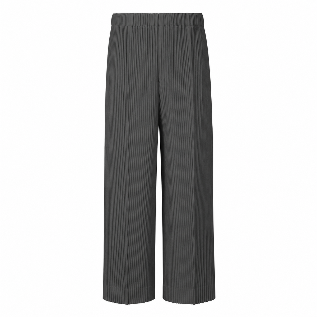 Plissé Wide-Leg Trousers — dark front