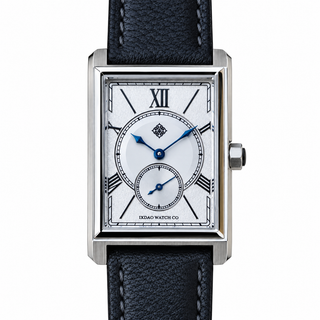 Portico Rectangular Quartz Watch — White — front view